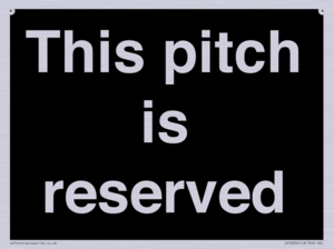 This pitch is reserved